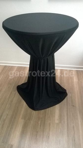 Stehtischhusse "San Remo" schwarz mit Schleife